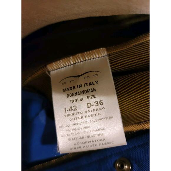 ANIMO WOMEN'S BLUE JACKET Size I-42 D-35 MADE IN ITALY - Picture 9 of 11
